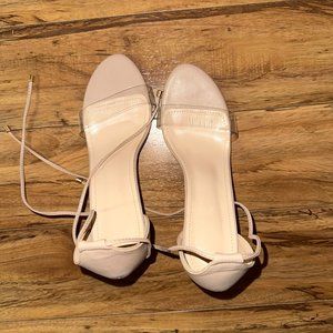 Shein Tan Heel With Ankle Straps